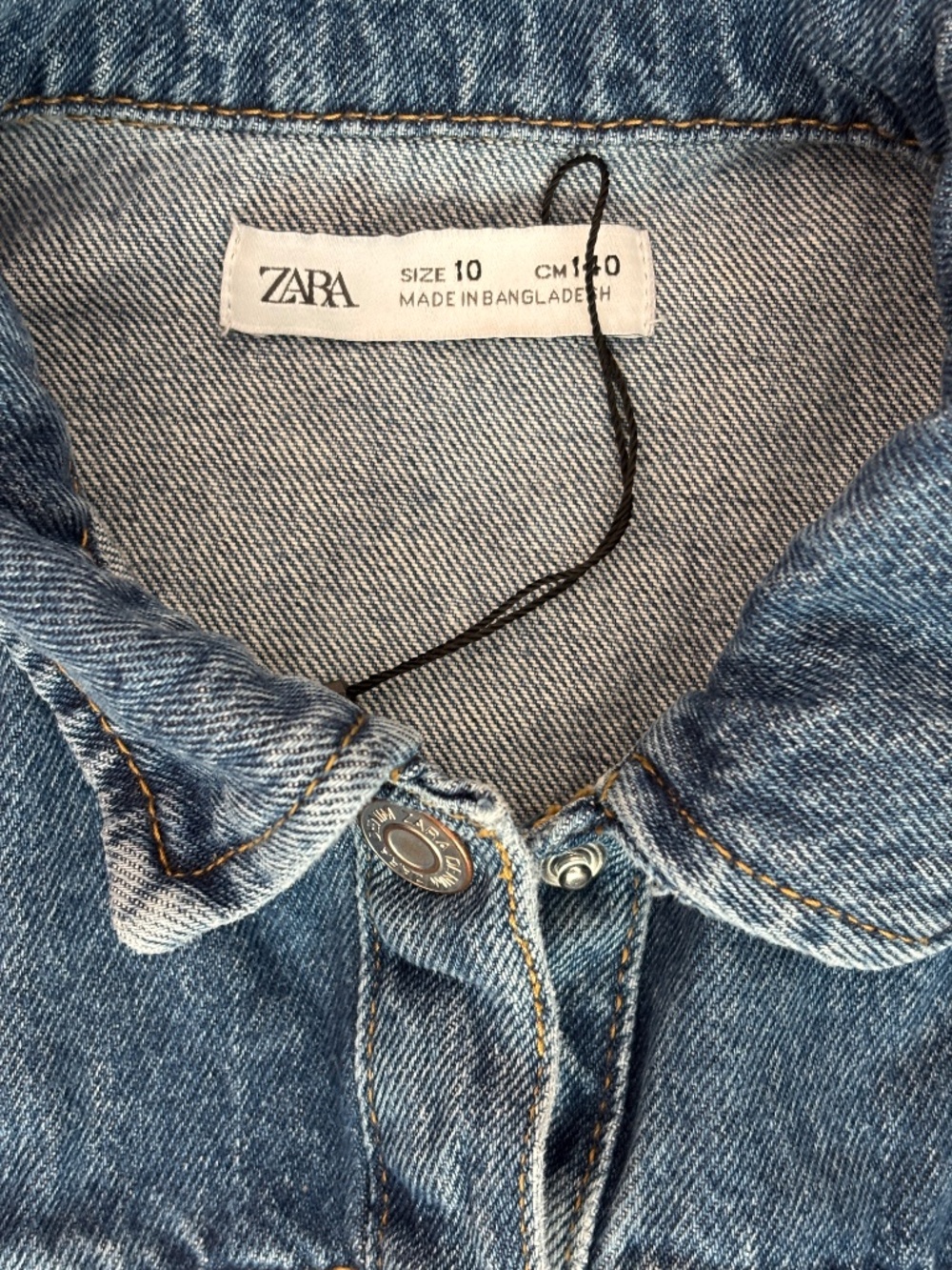 Zara Girls Denim Shirt Dress Size 10 - Picture 8 of 9